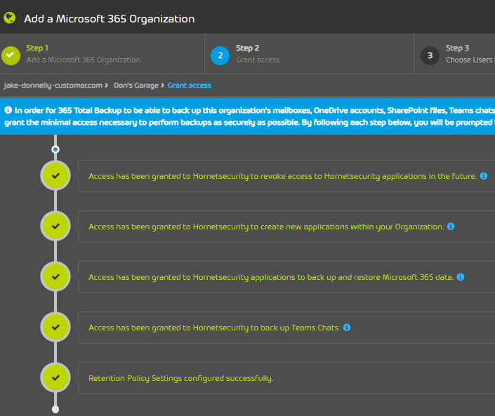 Enabling Backups for Planner – Hornetsecurity KnowledgeBase